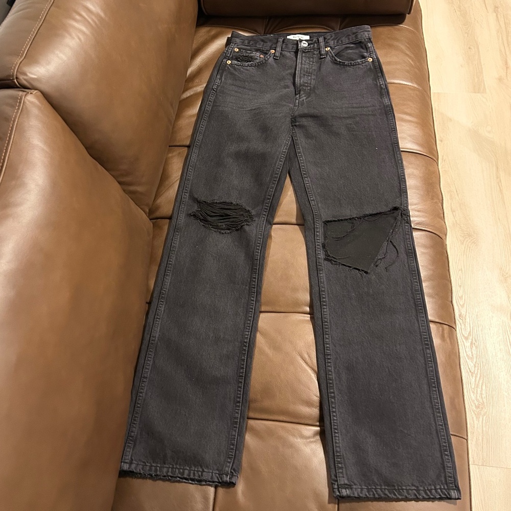 Re/Done High Rise Loose - Washed Black